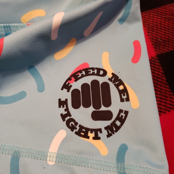 Feed Me Fight Me Blue sprinkle shorts - Picture 4 of 5